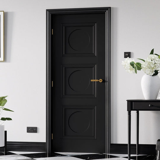 Antwerp 3 Panel Black Internal Door