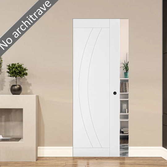 Ravello White Flush Pocket Door Set