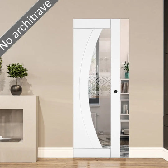 Ravello White Glazed Flush Pocket Door Set