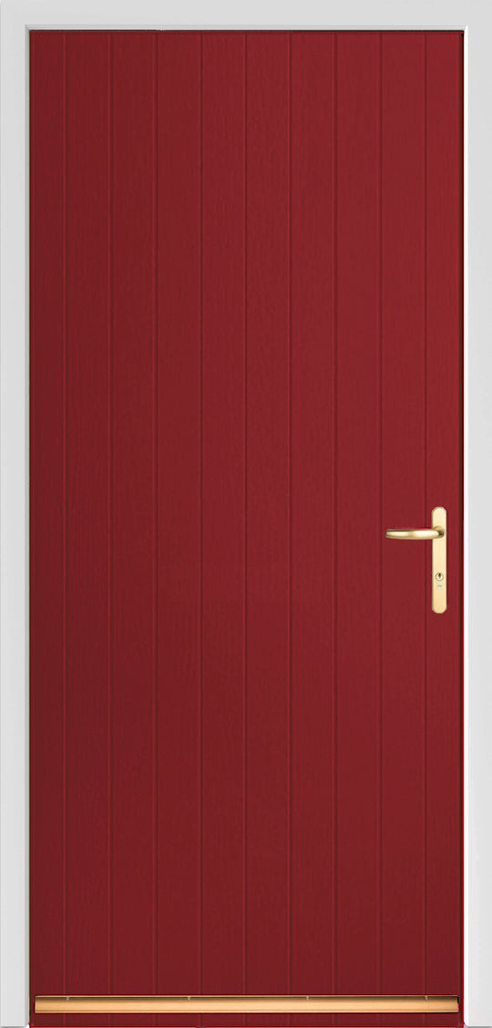 Red Tongue and Groove External Fire Door Set