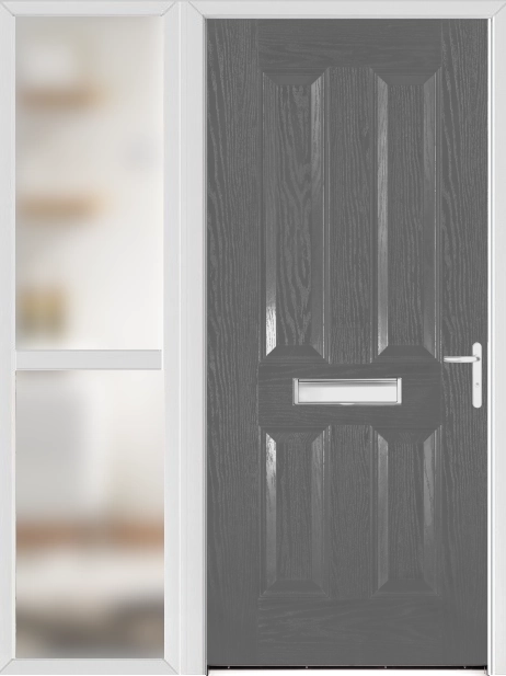 Richmond Grey External Fire Door Set with Sidelight
