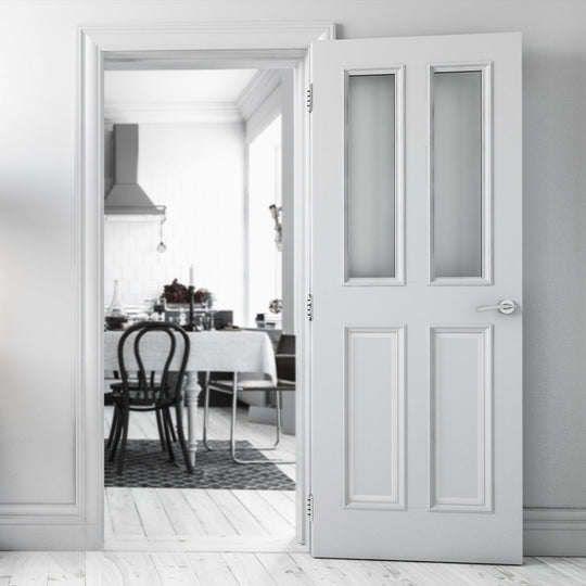 Rochester White Clear Glazed Door