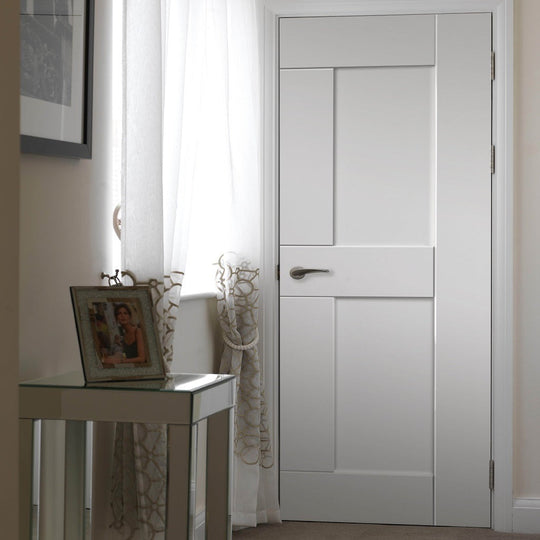 Contemporary White Eccentro Fire Door