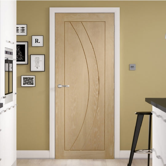 Salerno Oak Fully Finished Fire Door