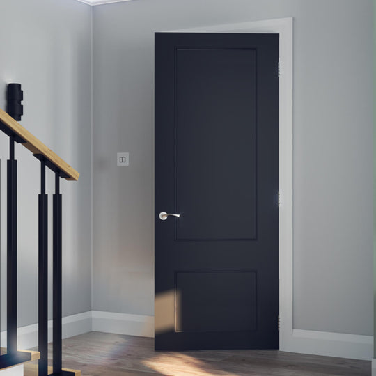 Sandringham 2 Panel Black Fire Door