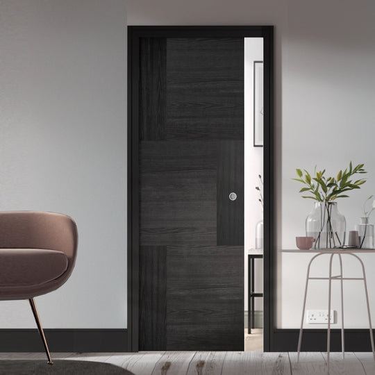 Charcoal Black Seis Pocket Door Set