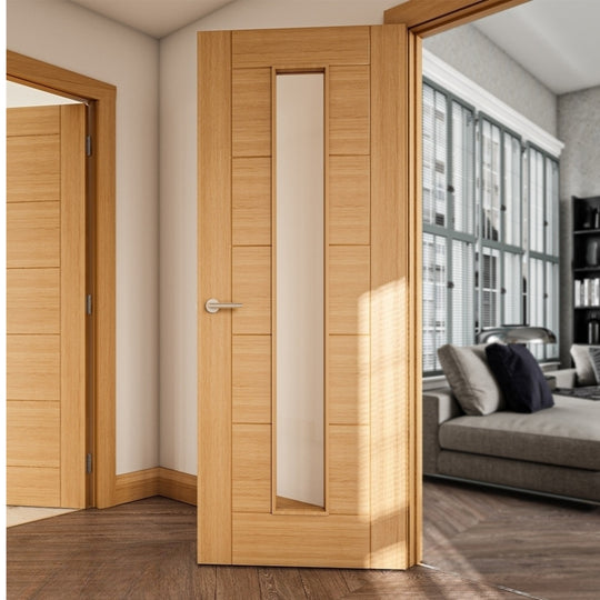 Seville Oak Glazed Fire Door