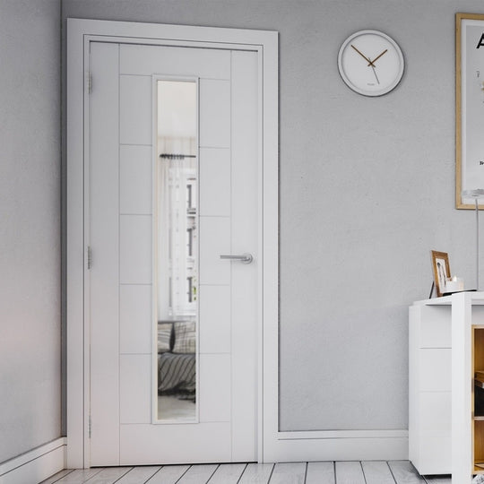 Seville White Unglazed Door