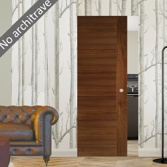 Seville Walnut Flush Pocket Door Set