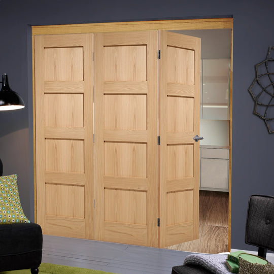 Contemporary Oak 4P Bifolding Set