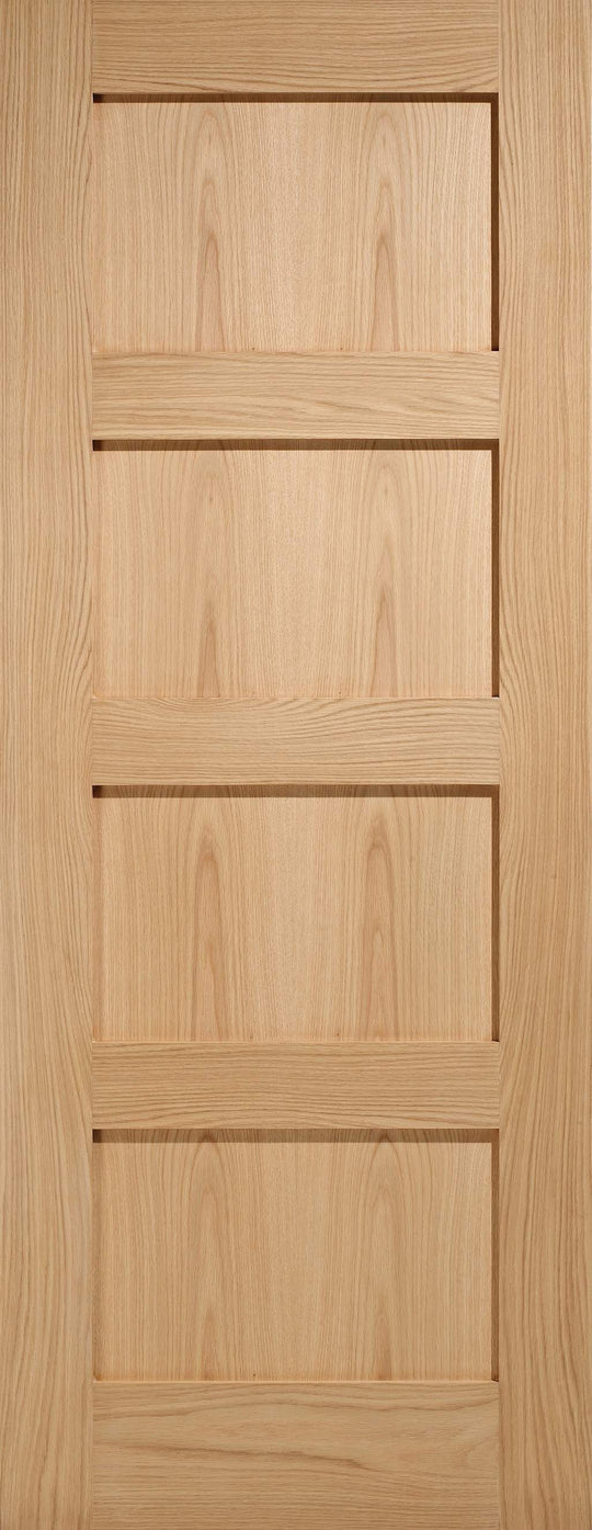 Contemporary 4 Panel Oak Door Fully Finished