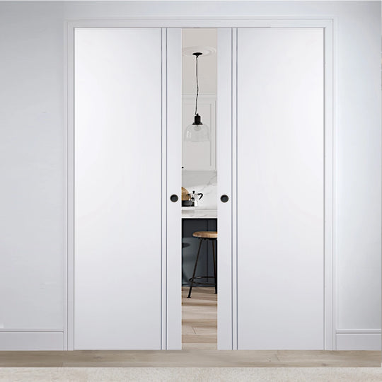 Sierra Blanco Double Pocket Door Set
