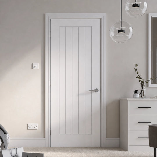 Cottage Smooth White Primed Fire Door