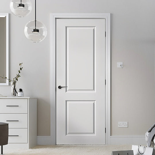 2 Panel Smooth White Primed Fire Door