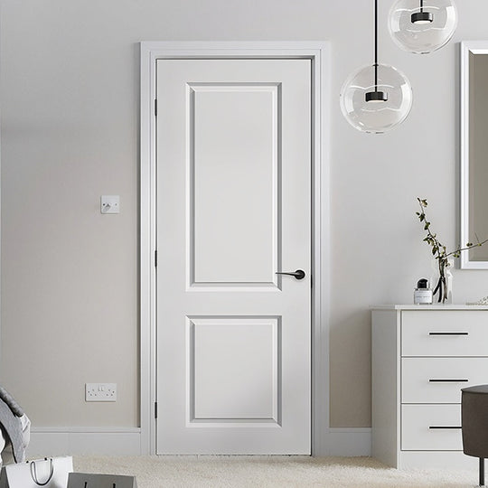 2 Panel Smooth White Primed Moulded Internal Door