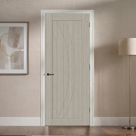 Sorrento Light Grey Laminate Fire Door