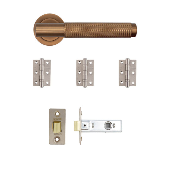 Sparta Door Handle Pack Rose Gold
