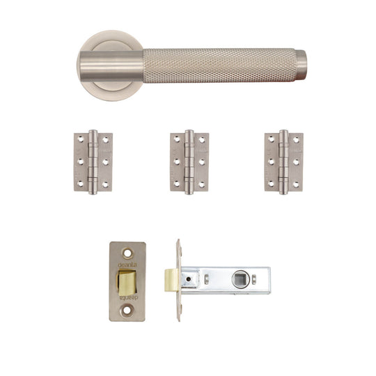 Sparta Door Handle Pack Satin Nickel