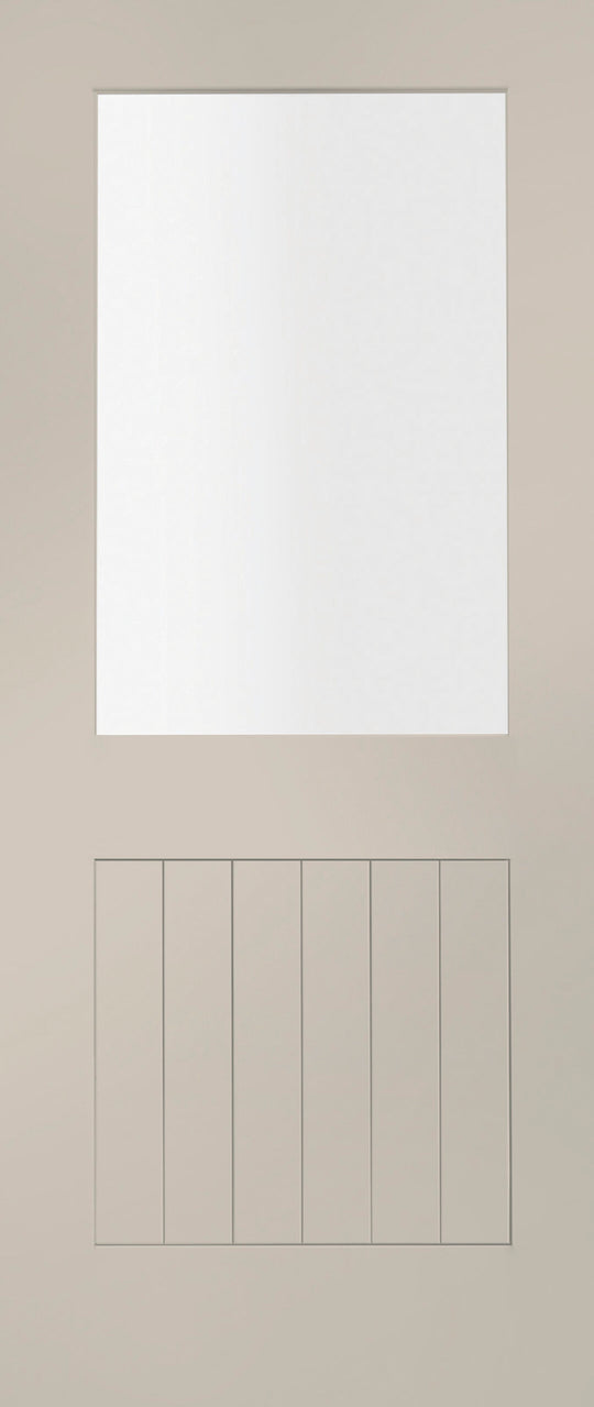 Suffolk Custom Colour Clear Glazed Internal Door