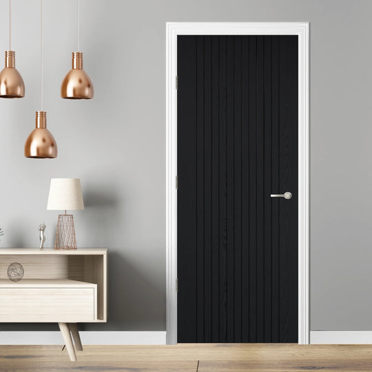 Sydney Black Laminate Fire Door
