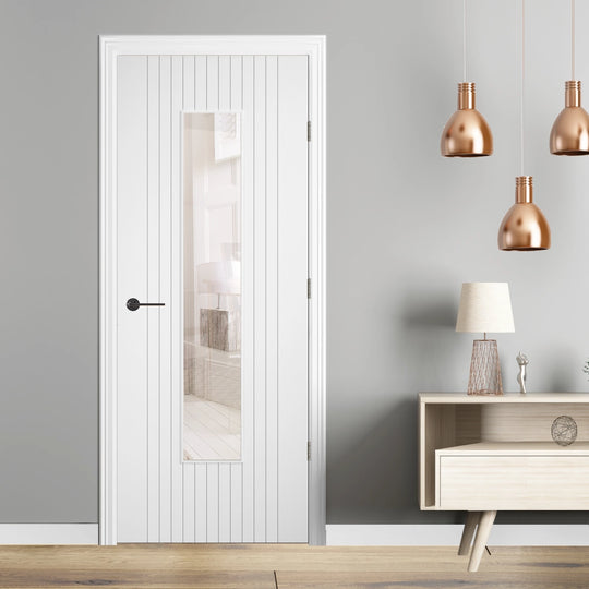 Sydney White Laminate Glazed Door