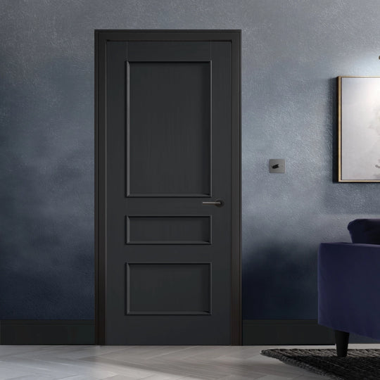 Charcoal Black Toledo 3 Panel Internal Fire Door