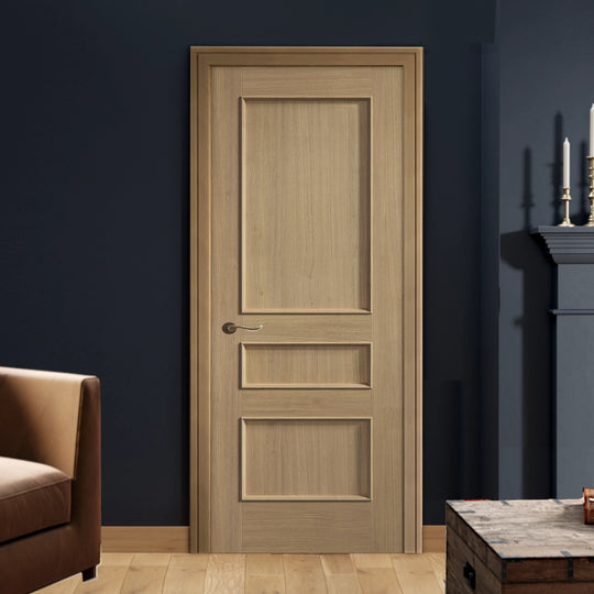 Oak Toledo 3 Panel Fully Finished Internal Door