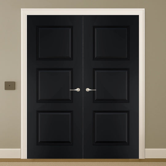 Trinity Black Internal Door Pair Fully Finished