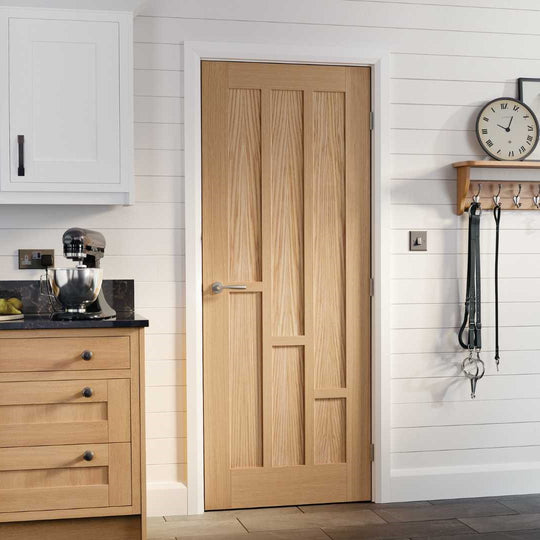 Coventry 6 Panel Oak Fire Door Fully Finished