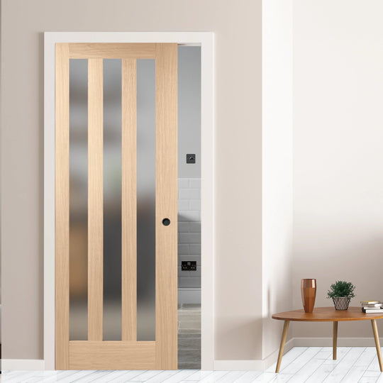 Idaho Utah Obscure Glazed Pocket Door Set