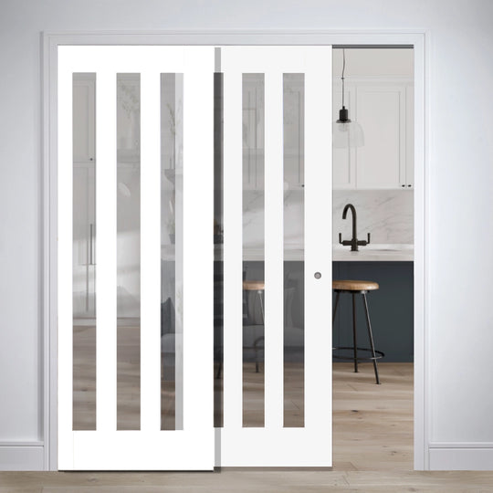 Utah 3L Glazed Telescopic Pocket Door System