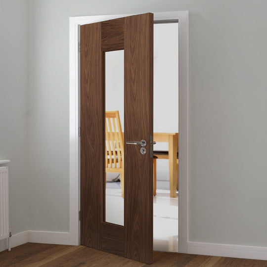 Axis Walnut Glazed Internal Door