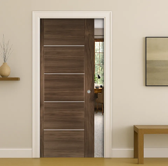 Valencia Walnut Pocket Door Set