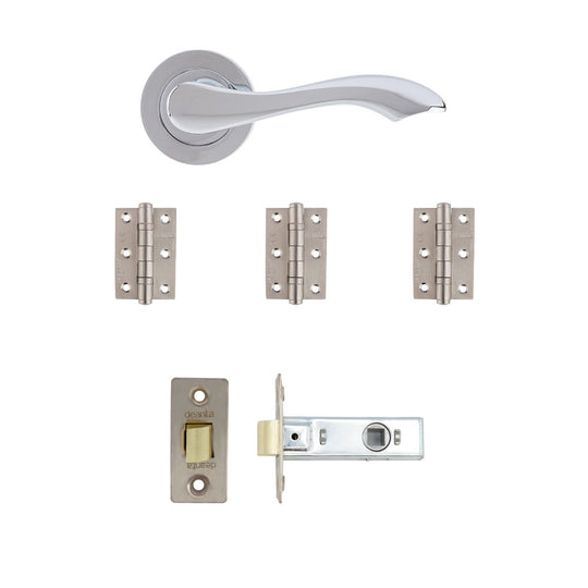 Veritas Door Handle Pack Polished Chrome