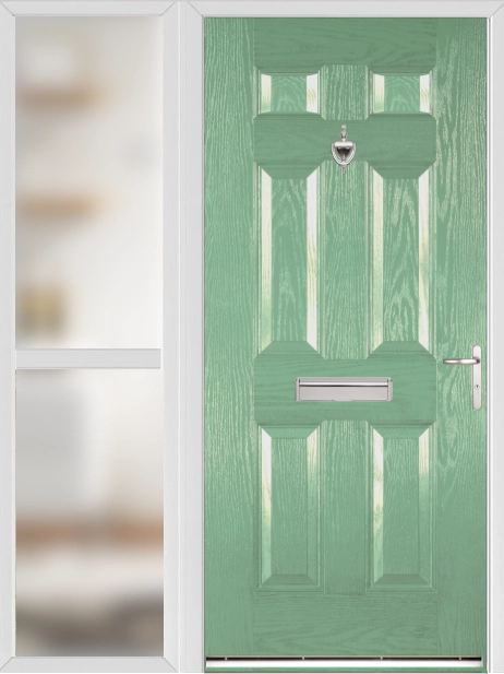 Warwick Folly Green External Fire Doorset with Sidelight