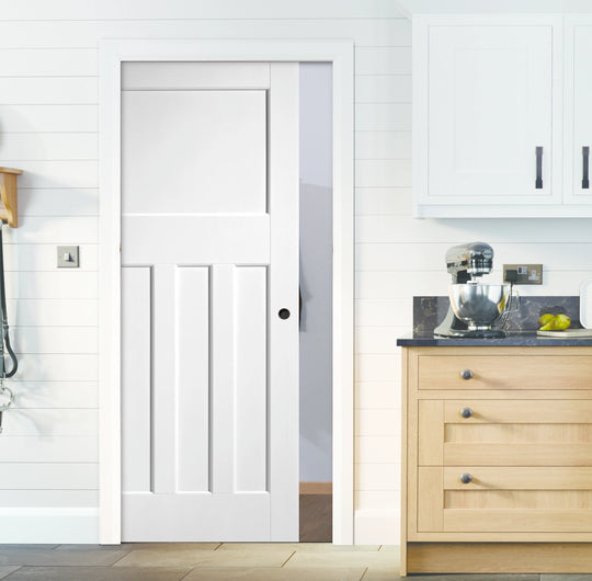 Nostalgia White DX 30 Style Pocket Door Set