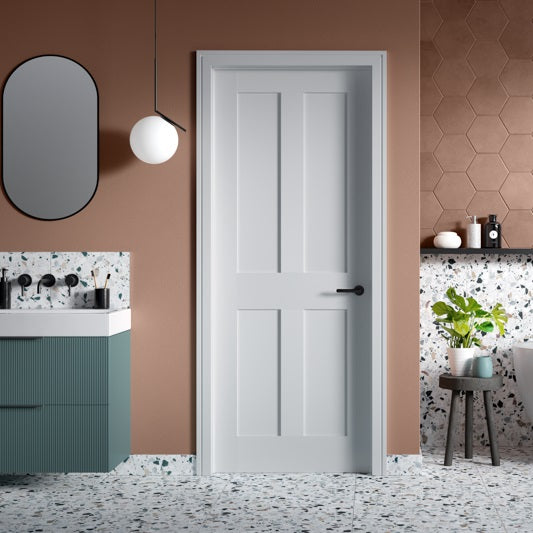 LONDON 4 PANEL WHITE PRIMED DOOR