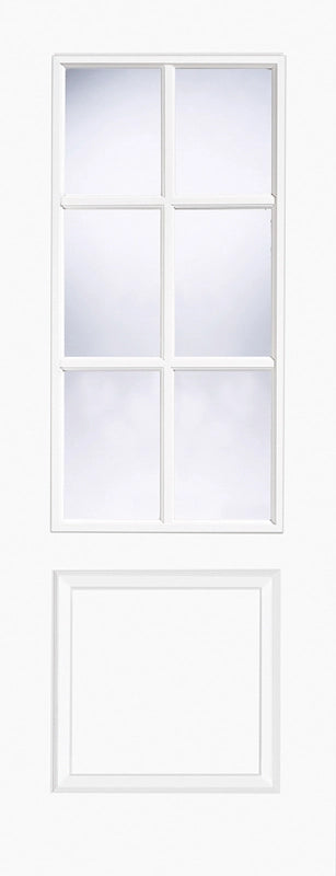 Berlin 6L Smooth White Moulded Glazed Internal Door