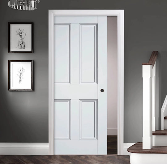 Nostalgia White 4P Pocket Door Set