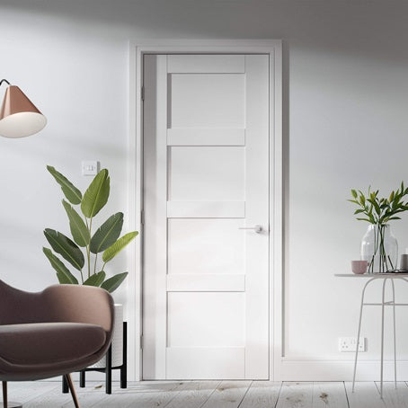 SHAKER 4 PANEL DOOR WHITE PRIMED