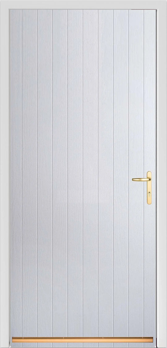 White Tongue and Groove External Fire Door Set