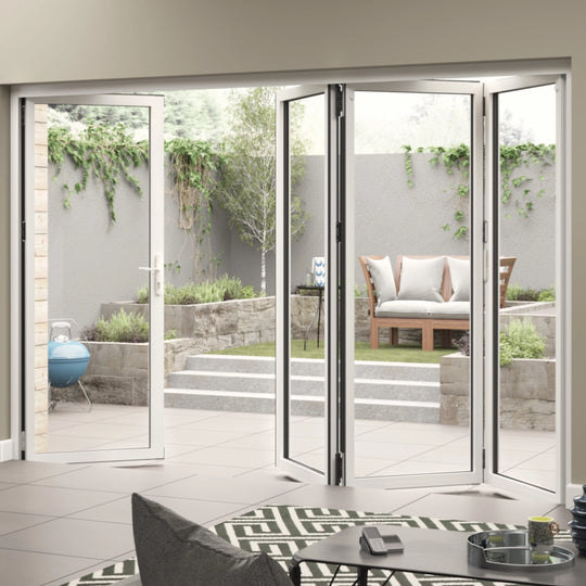 13.2ft Premium Slimline White Aluminium Bifold Doors
