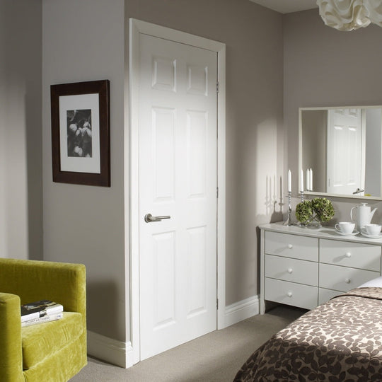 White Moulded Colonist Fire Door