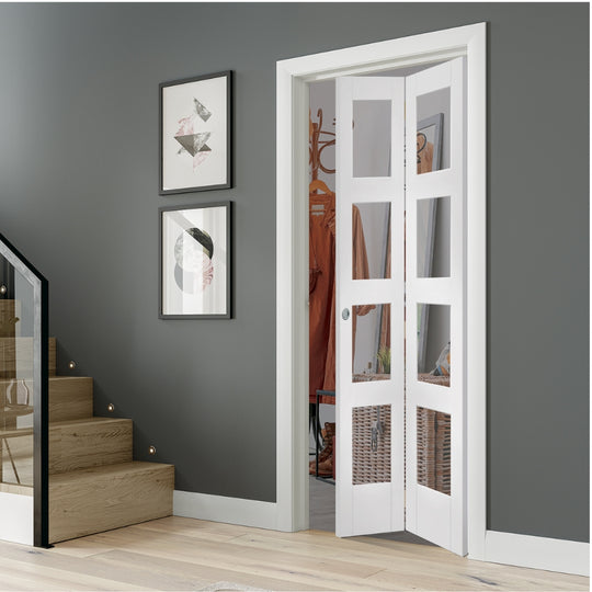 White Shaker 4 Light Bifold