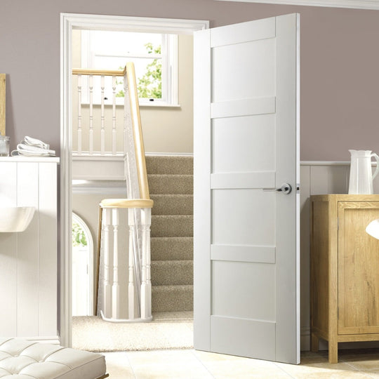 White Shaker 4 Panel Internal Door