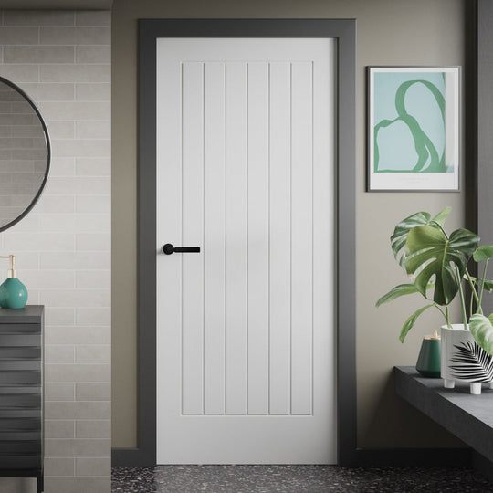 White Suffolk Fire Door