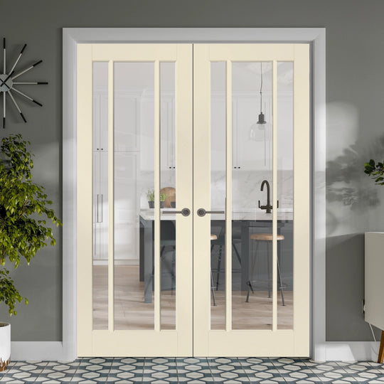 Worcester Custom Colour Clear Glazed French Doors