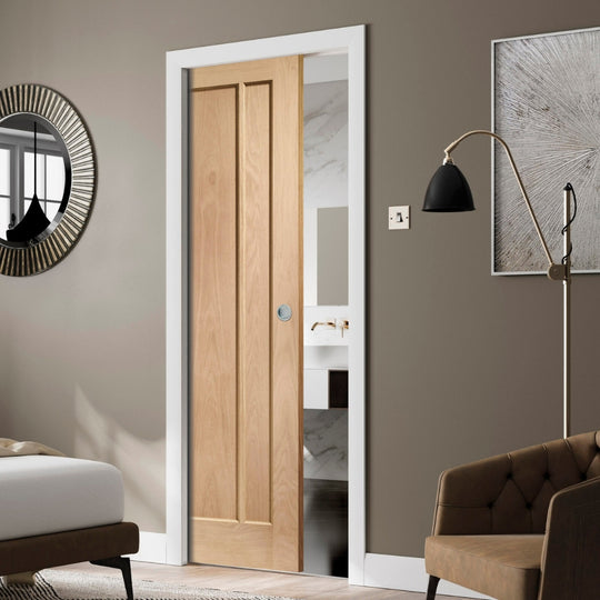 Worcester Oak Fire Rated Pocket Door System