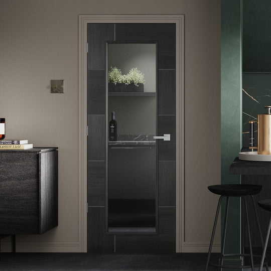 Umber Grey Laminate Ravenna with Clear Glass