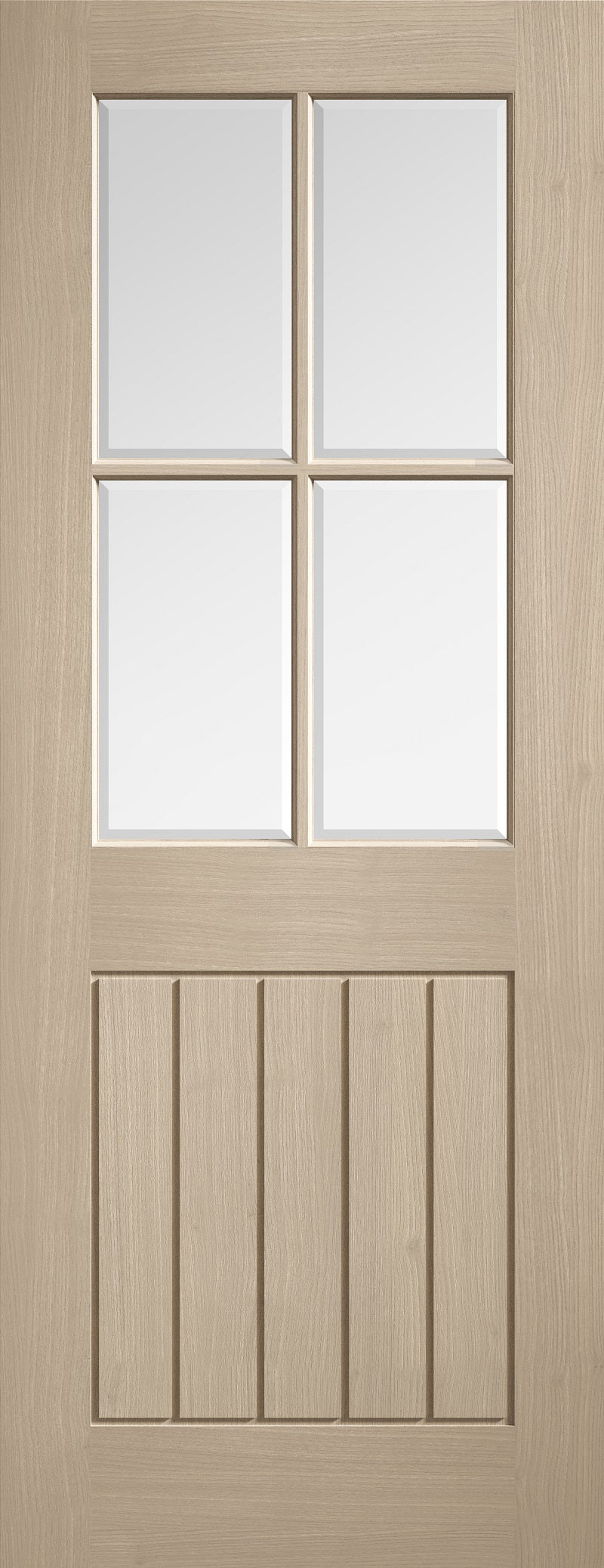Blonde Oak Mexicano 4L Clear Glazed Internal Door – Emerald Doors